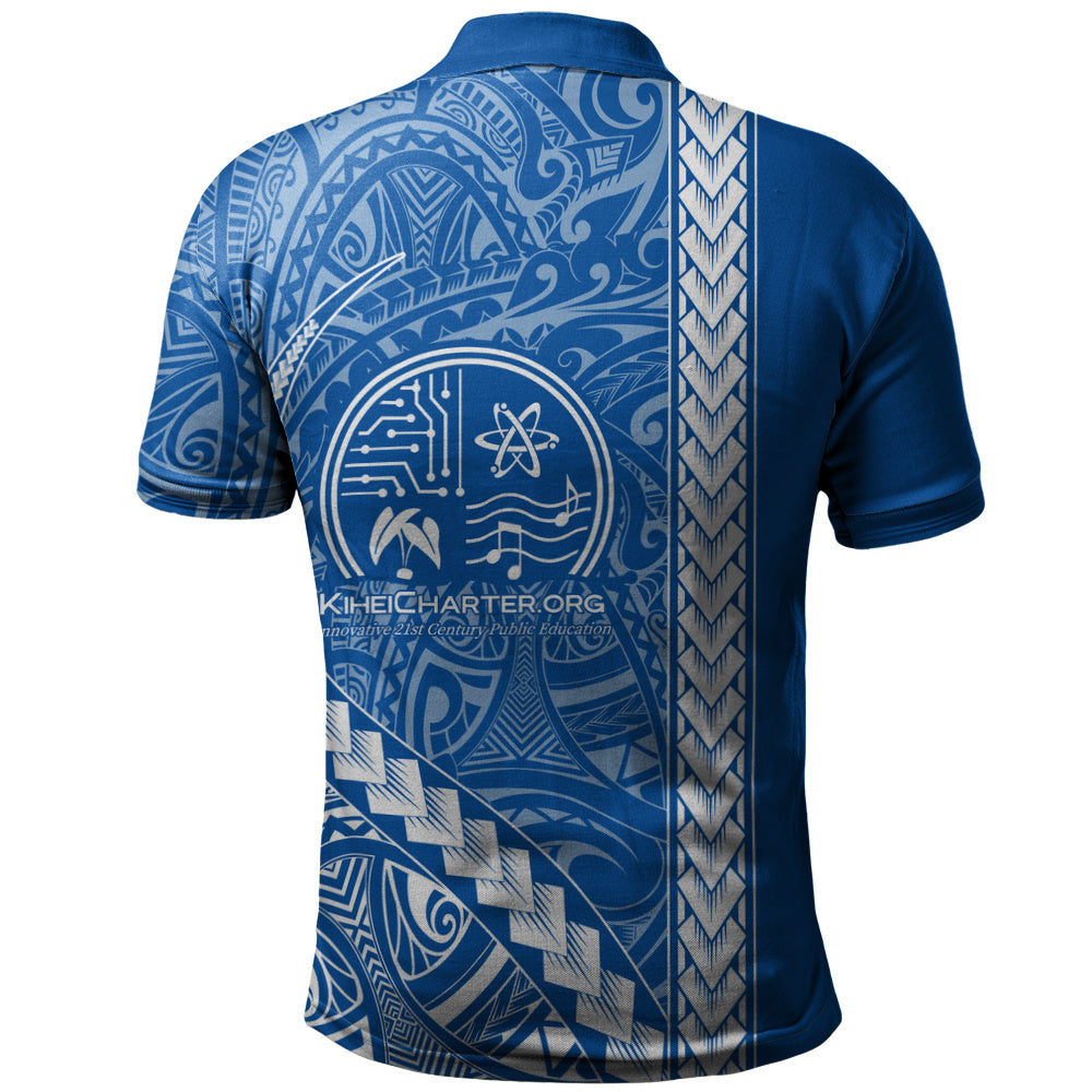 Kihei Charter School Polo Shirt Tribal Polynesian Pride Style