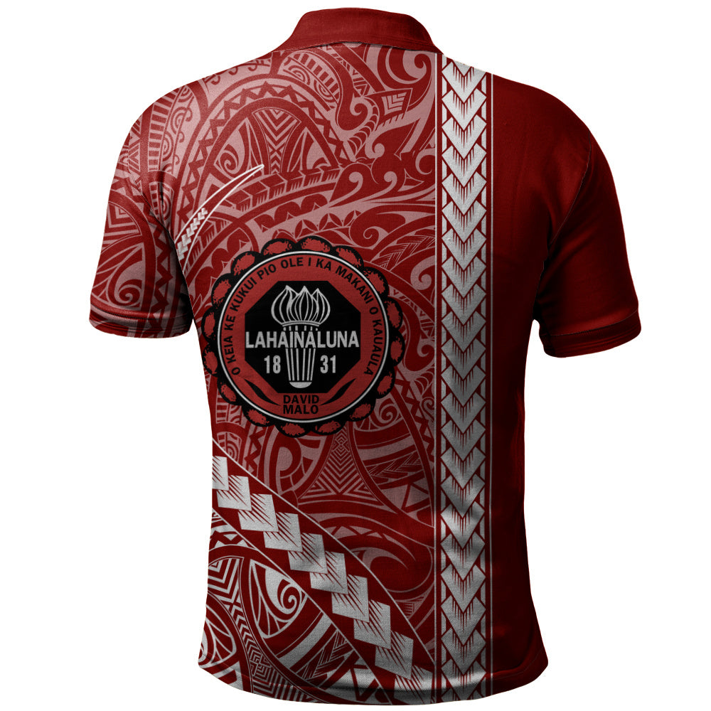 Lahainaluna High School Polo Shirt Tribal Polynesian Pride Style