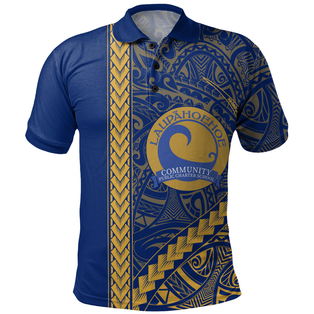 Laupāhoehoe Community Public Charter School Polo Shirt Tribal Polynesian Pride Style
