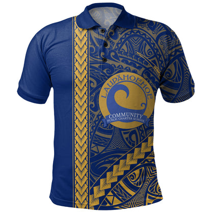 Laupāhoehoe Community Public Charter School Polo Shirt Tribal Polynesian Pride Style