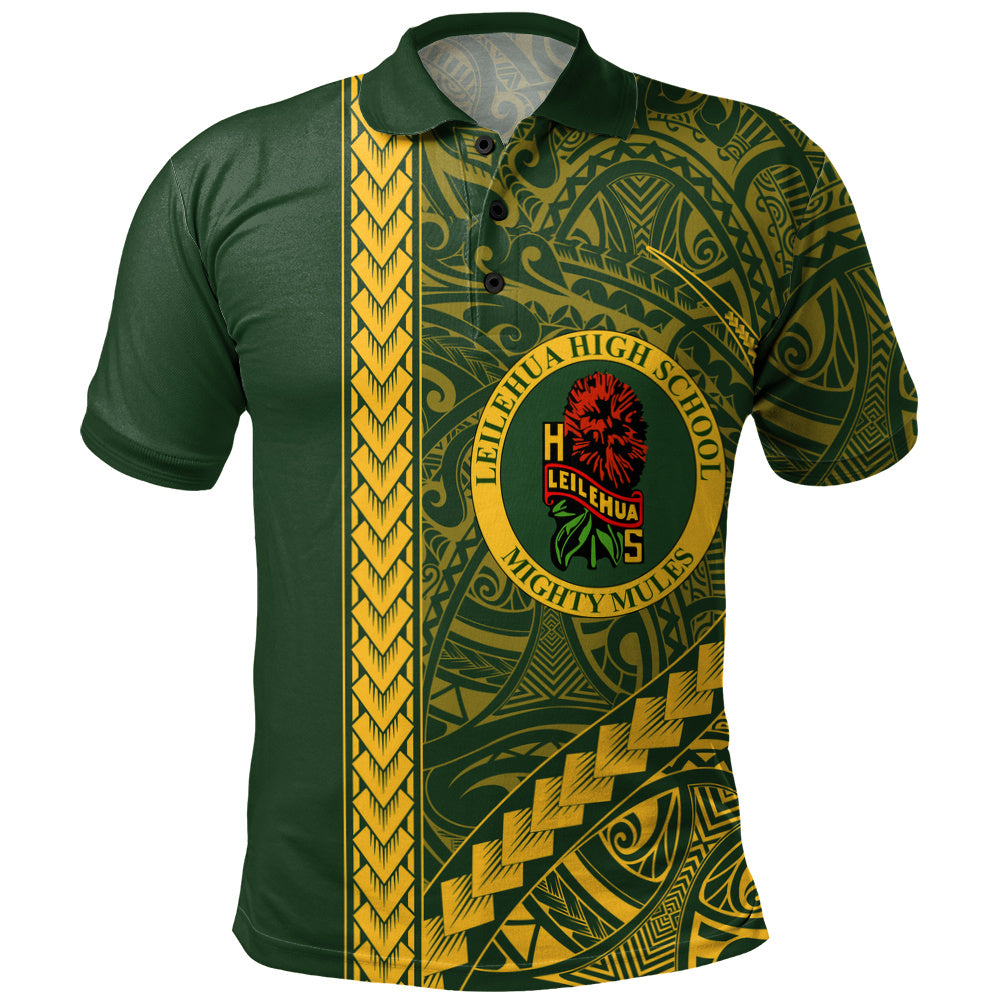 Leilehua High School Polo Shirt Tribal Polynesian Pride Style