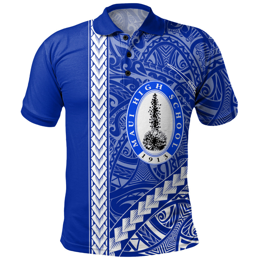 Maui High School Polo Shirt Tribal Polynesian Pride Style