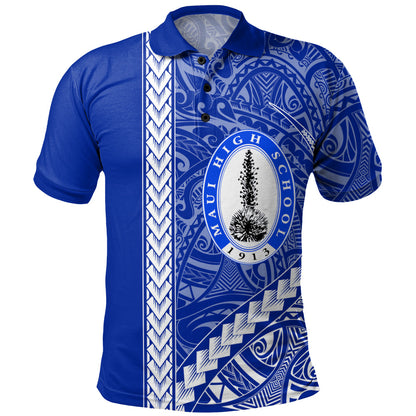 Maui High School Polo Shirt Tribal Polynesian Pride Style