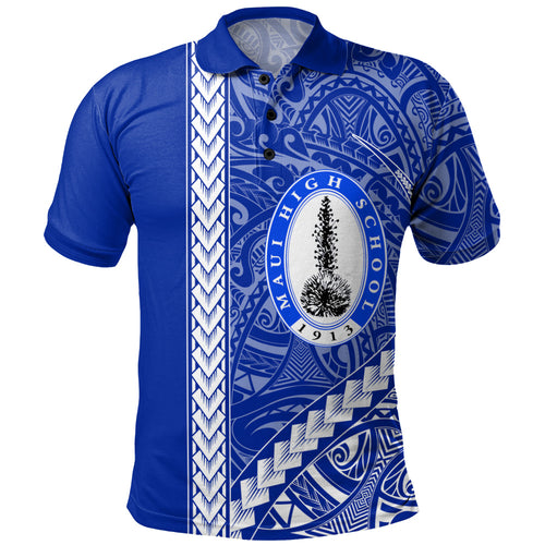 Maui High School Polo Shirt Tribal Polynesian Pride Style