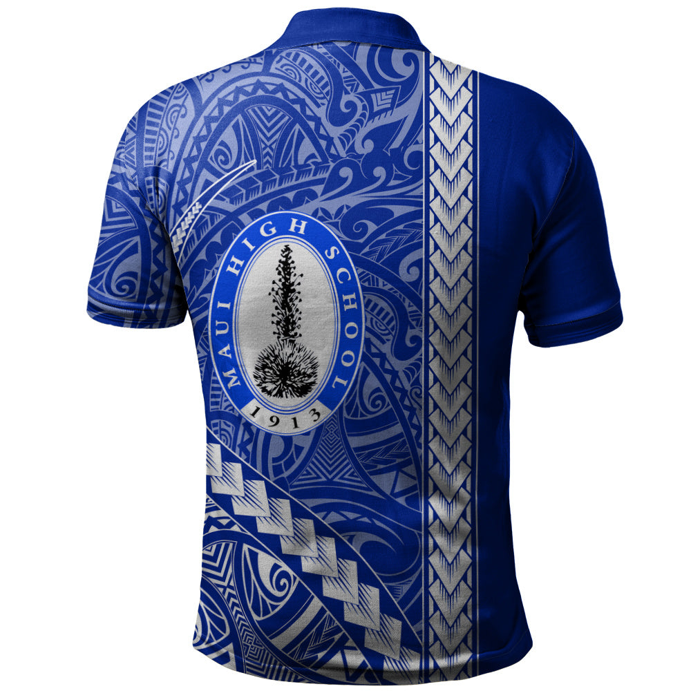 Maui High School Polo Shirt Tribal Polynesian Pride Style