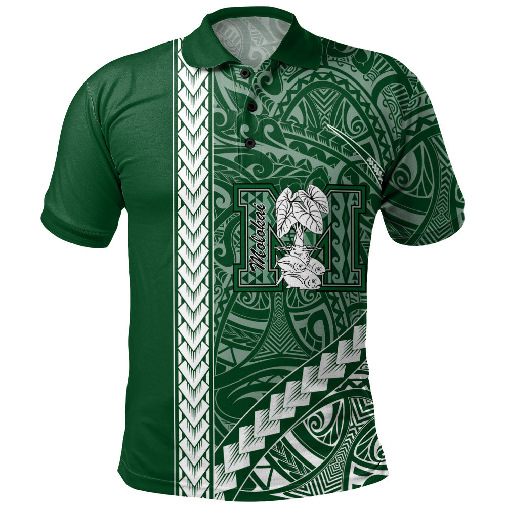 Molokaʻi High School Polo Shirt Tribal Polynesian Pride Style