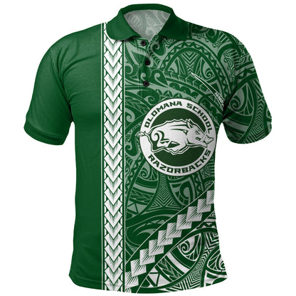 Olomana High & Intermediate School Polo Shirt Tribal Polynesian Pride Style
