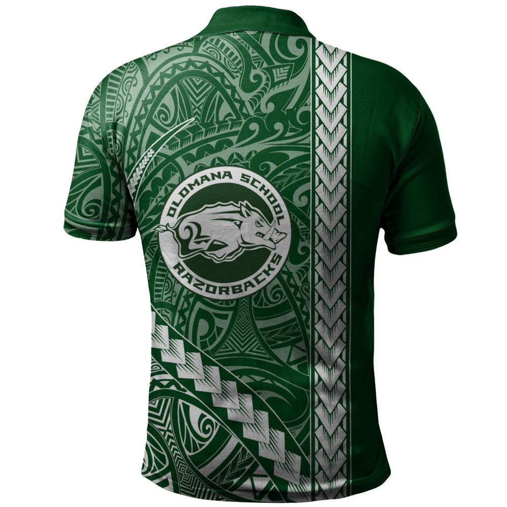 Olomana High & Intermediate School Polo Shirt Tribal Polynesian Pride Style