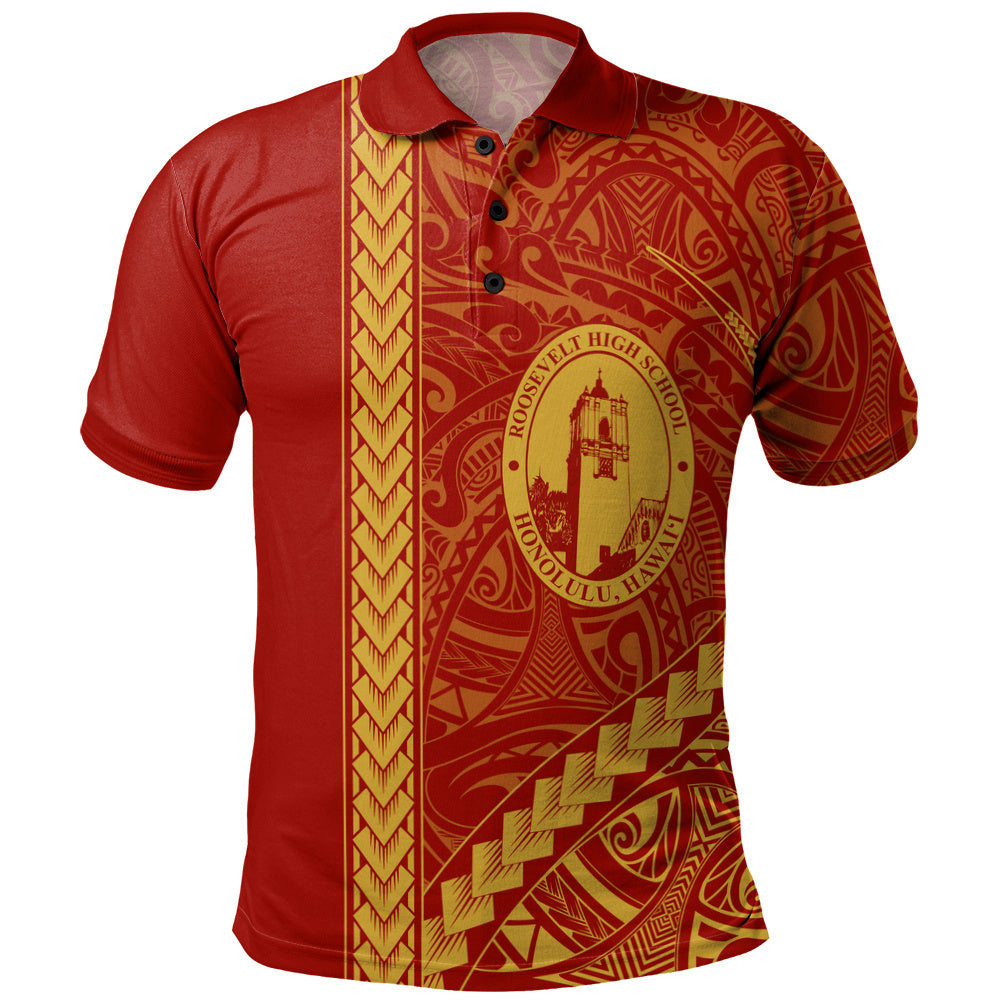 President Theodore Roosevelt High School Polo Shirt Tribal Polynesian Pride Style