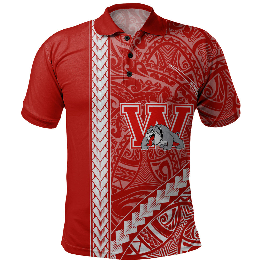 Waialua High and Intermediate School Polo Shirt Tribal Polynesian Pride Style