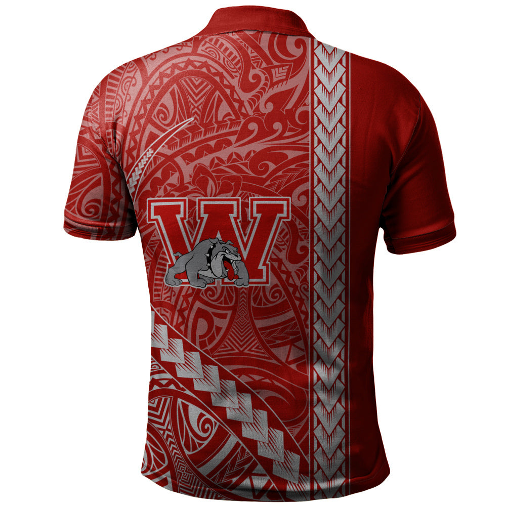 Waialua High and Intermediate School Polo Shirt Tribal Polynesian Pride Style