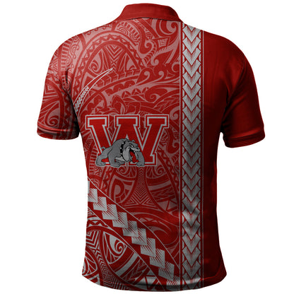 Waialua High and Intermediate School Polo Shirt Tribal Polynesian Pride Style