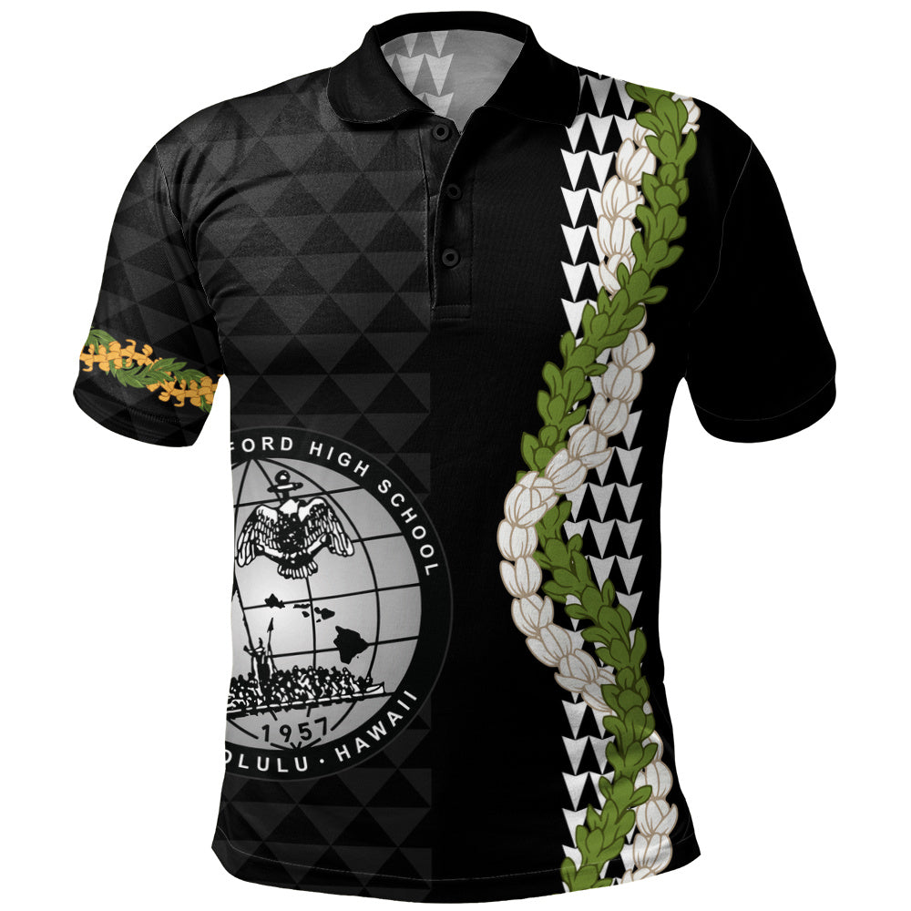 Admiral Arthur W. Radford High School Polo Shirt Puakenikeni Maile Flower Lei