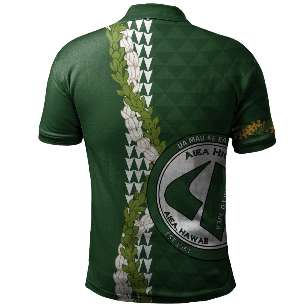 ʻAiea High School Polo Shirt Puakenikeni Maile Flower Lei