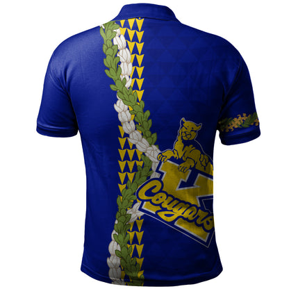 Henry J. Kaiser High School (Hawaii) Polo Shirt Puakenikeni Maile Flower Lei