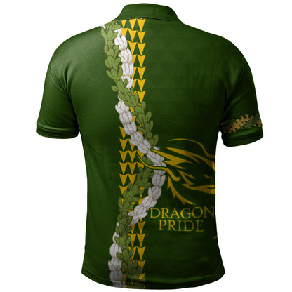 Honokaʻa High & Intermediate School Polo Shirt Puakenikeni Maile Flower Lei