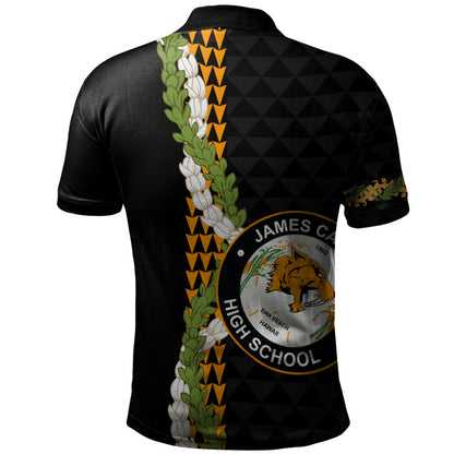 James Campbell High School Polo Shirt Puakenikeni Maile Flower Lei
