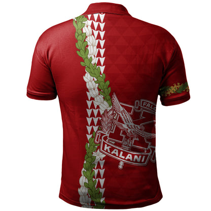 Kalani High School Polo Shirt Puakenikeni Maile Flower Lei