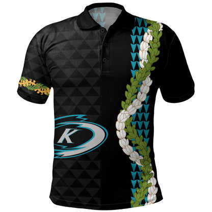 Kapolei High School Polo Shirt Puakenikeni Maile Flower Lei