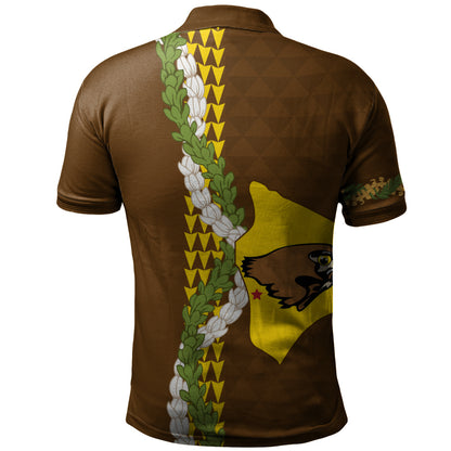 ke kula o ehunuikaimalino Polo Shirt Puakenikeni Maile Flower Lei
