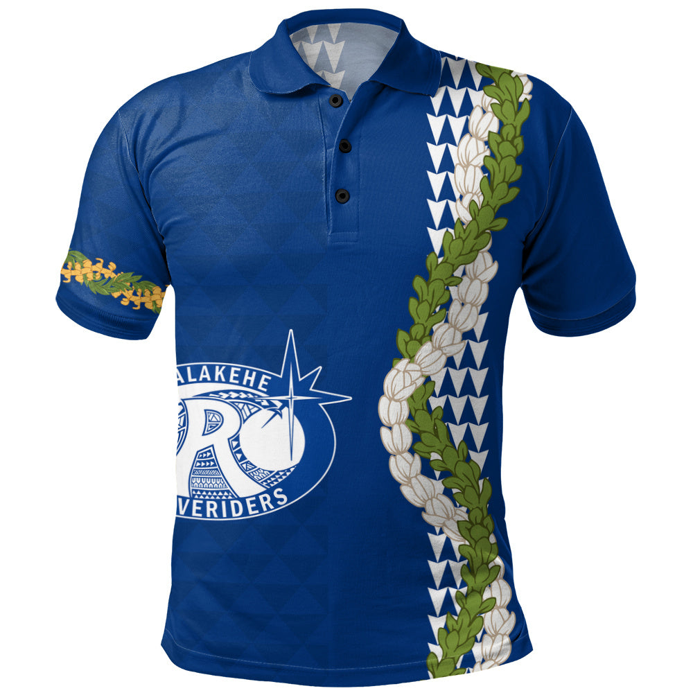 Kealakehe High School Polo Shirt Puakenikeni Maile Flower Lei