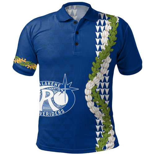 Kealakehe High School Polo Shirt Puakenikeni Maile Flower Lei