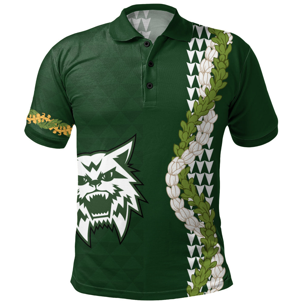 Konawaena High School Polo Shirt Puakenikeni Maile Flower Lei