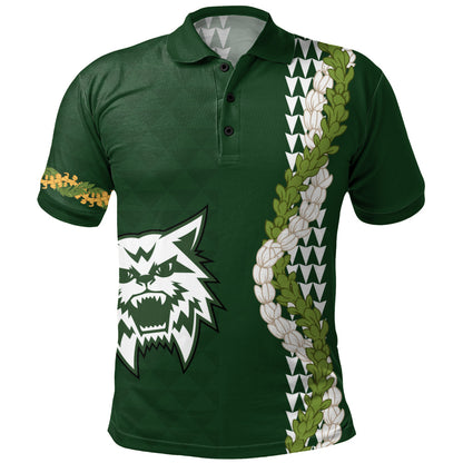 Konawaena High School Polo Shirt Puakenikeni Maile Flower Lei