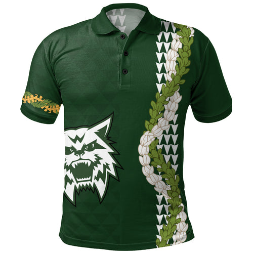 Konawaena High School Polo Shirt Puakenikeni Maile Flower Lei