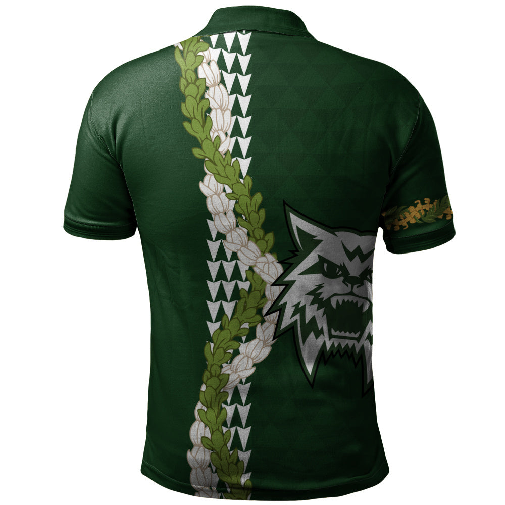Konawaena High School Polo Shirt Puakenikeni Maile Flower Lei