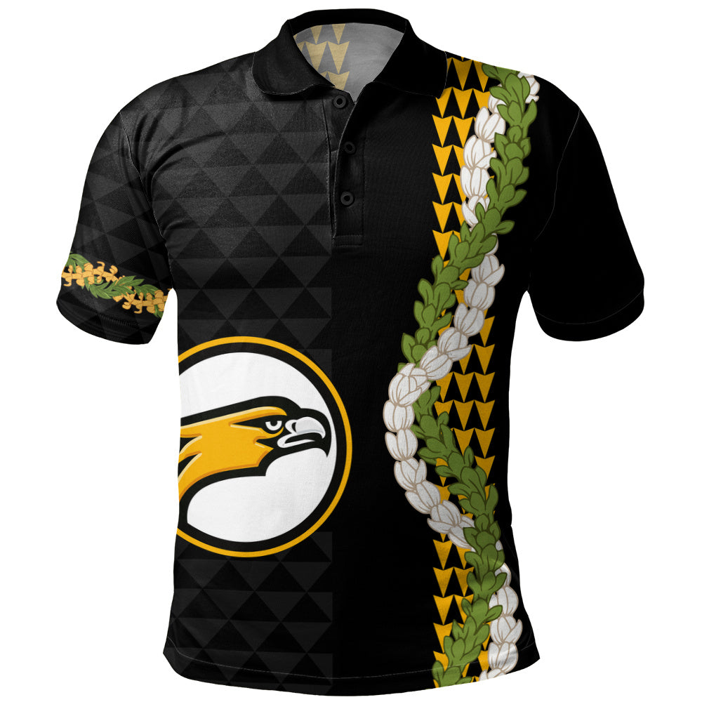 Nanakuli High and Intermediate School Polo Shirt Puakenikeni Maile Flower Lei