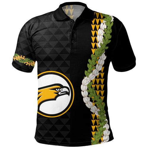 Nanakuli High and Intermediate School Polo Shirt Puakenikeni Maile Flower Lei