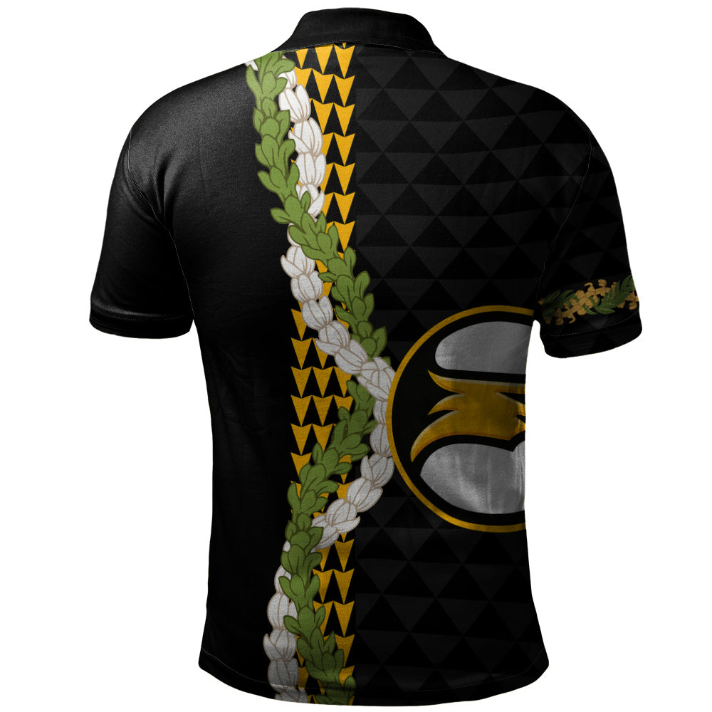 Nanakuli High and Intermediate School Polo Shirt Puakenikeni Maile Flower Lei