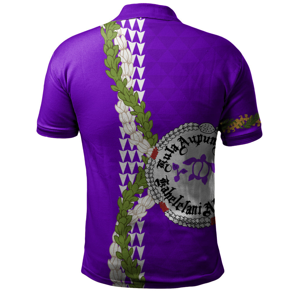 Ni'ihau High and Elementary School Polo Shirt Puakenikeni Maile Flower Lei