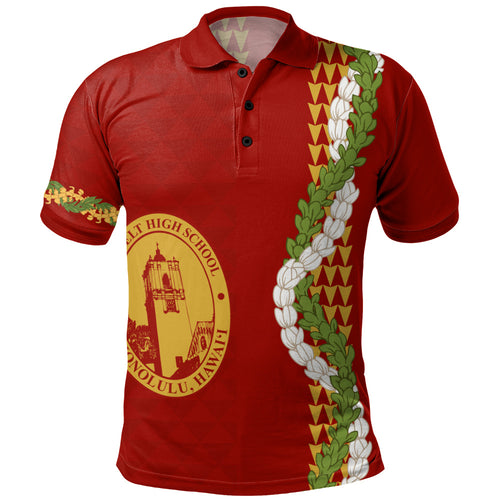 President Theodore Roosevelt High School Polo Shirt Puakenikeni Maile Flower Lei