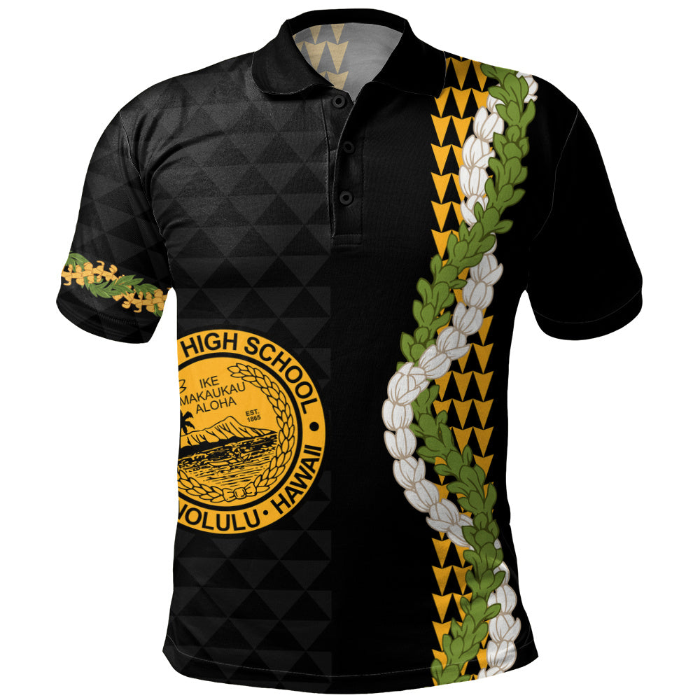 President William McKinley High School Polo Shirt Puakenikeni Maile Flower Lei