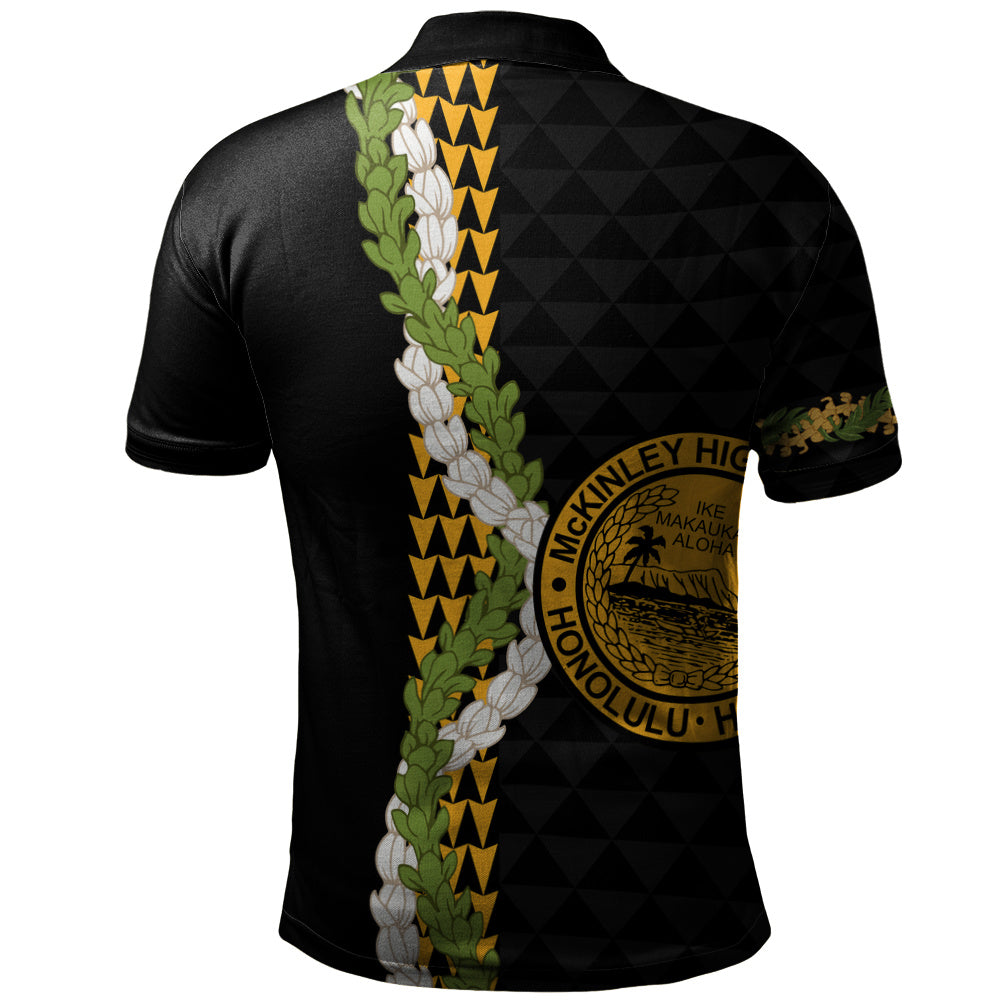 President William McKinley High School Polo Shirt Puakenikeni Maile Flower Lei