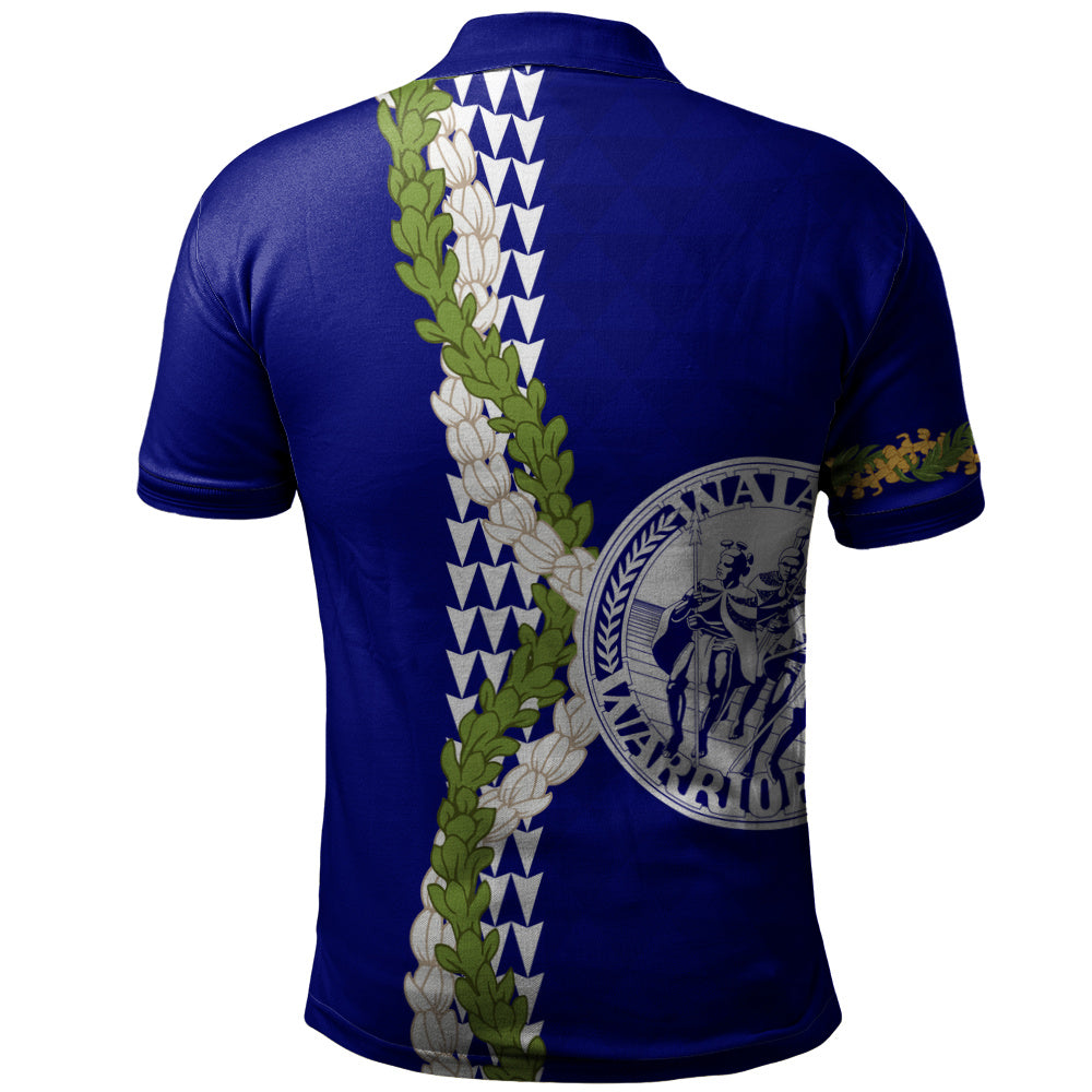 Waiakea High School Polo Shirt Puakenikeni Maile Flower Lei