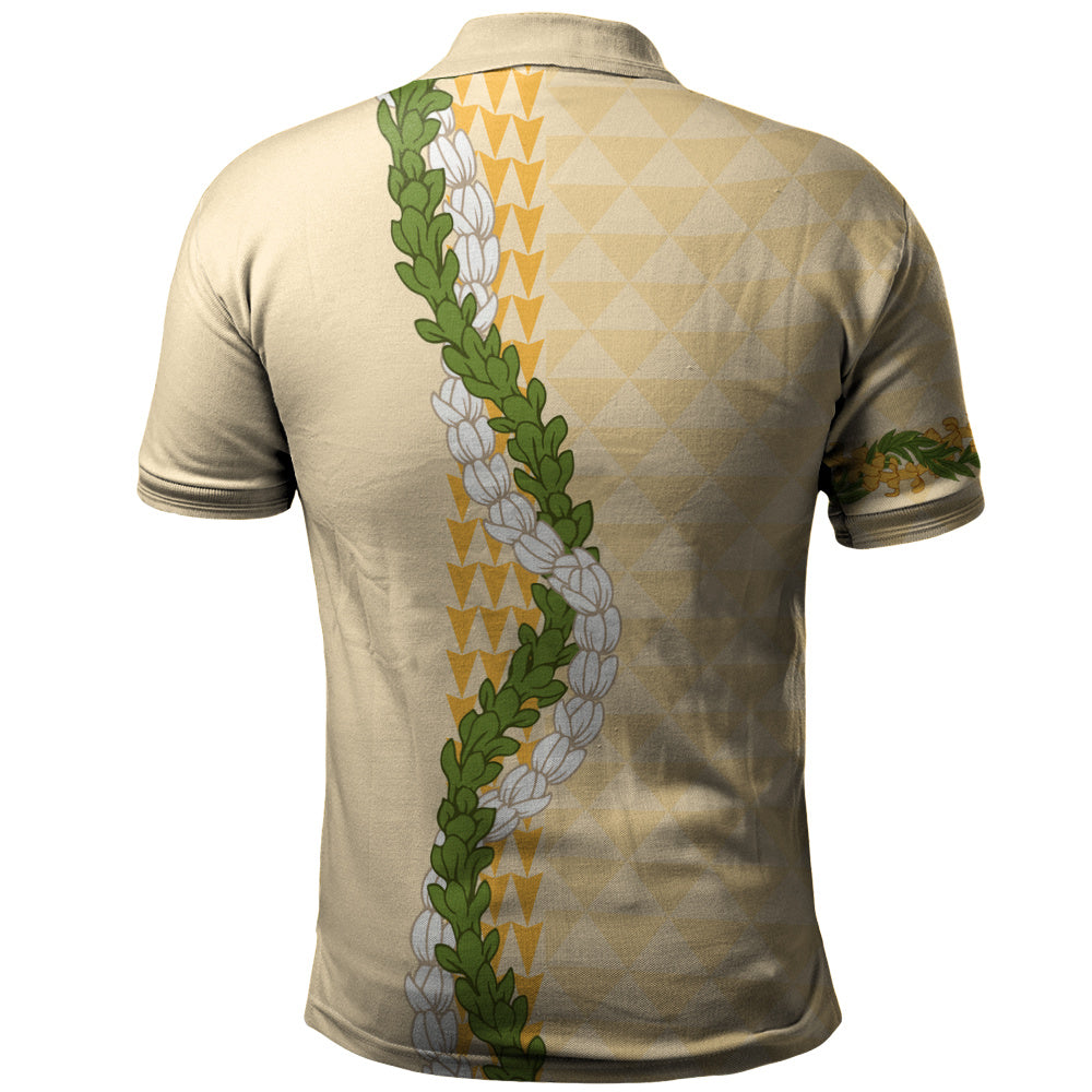 Hawaii Polo Shirt Turtle Puakenikeni Maile Flower Lei