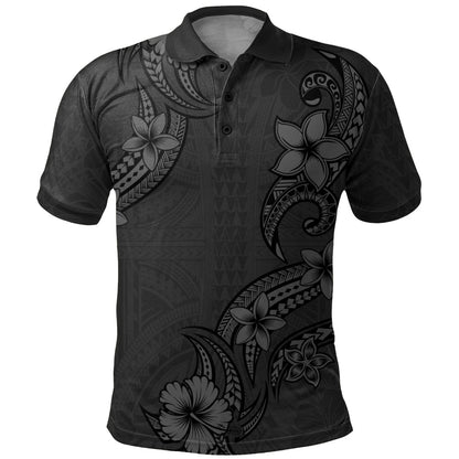 Hawaii Polo Shirt Plumeria Tribal Wave