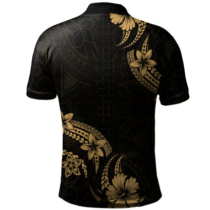 Hawaii Polo Shirt Plumeria Tribal Wave