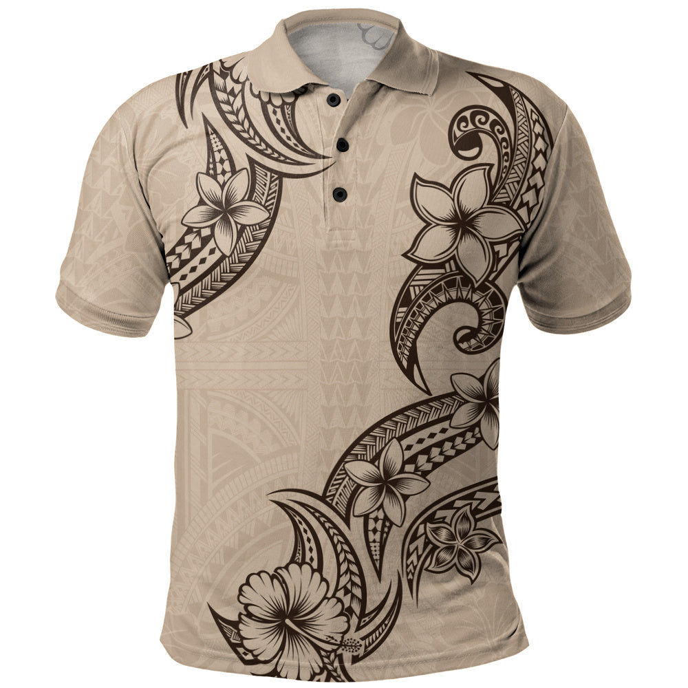 Hawaii Polo Shirt Plumeria Tribal Wave