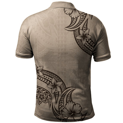 Hawaii Polo Shirt Plumeria Tribal Wave