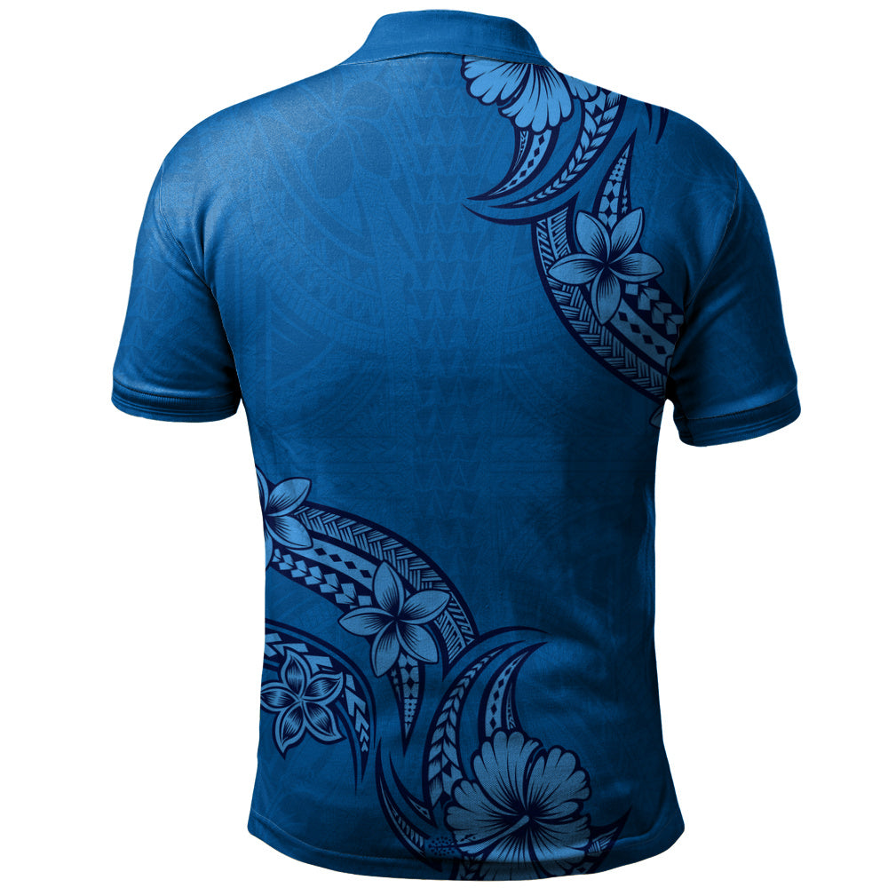 Hawaii Polo Shirt Plumeria Tribal Wave