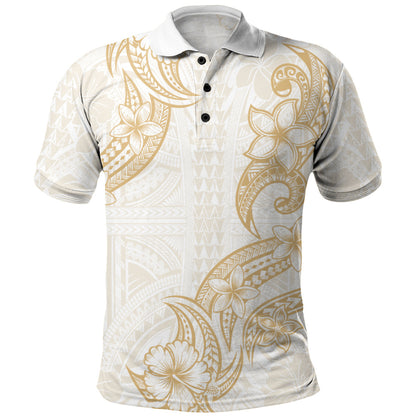 Hawaii Polo Shirt Plumeria Tribal Wave