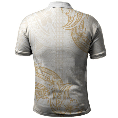 Hawaii Polo Shirt Plumeria Tribal Wave