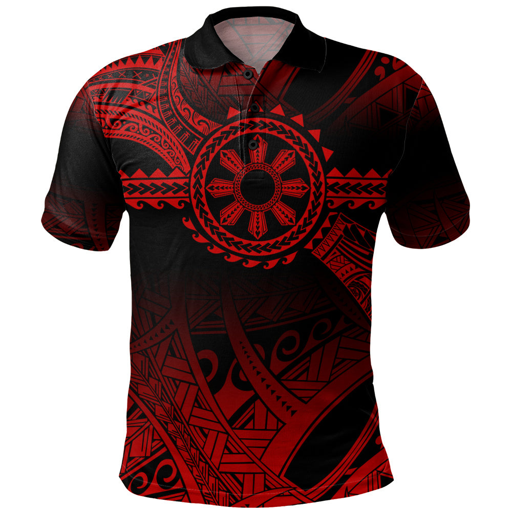 Philippines Filipinos Polo Shirt Polynesian Tribal Sun Tribal Legacy