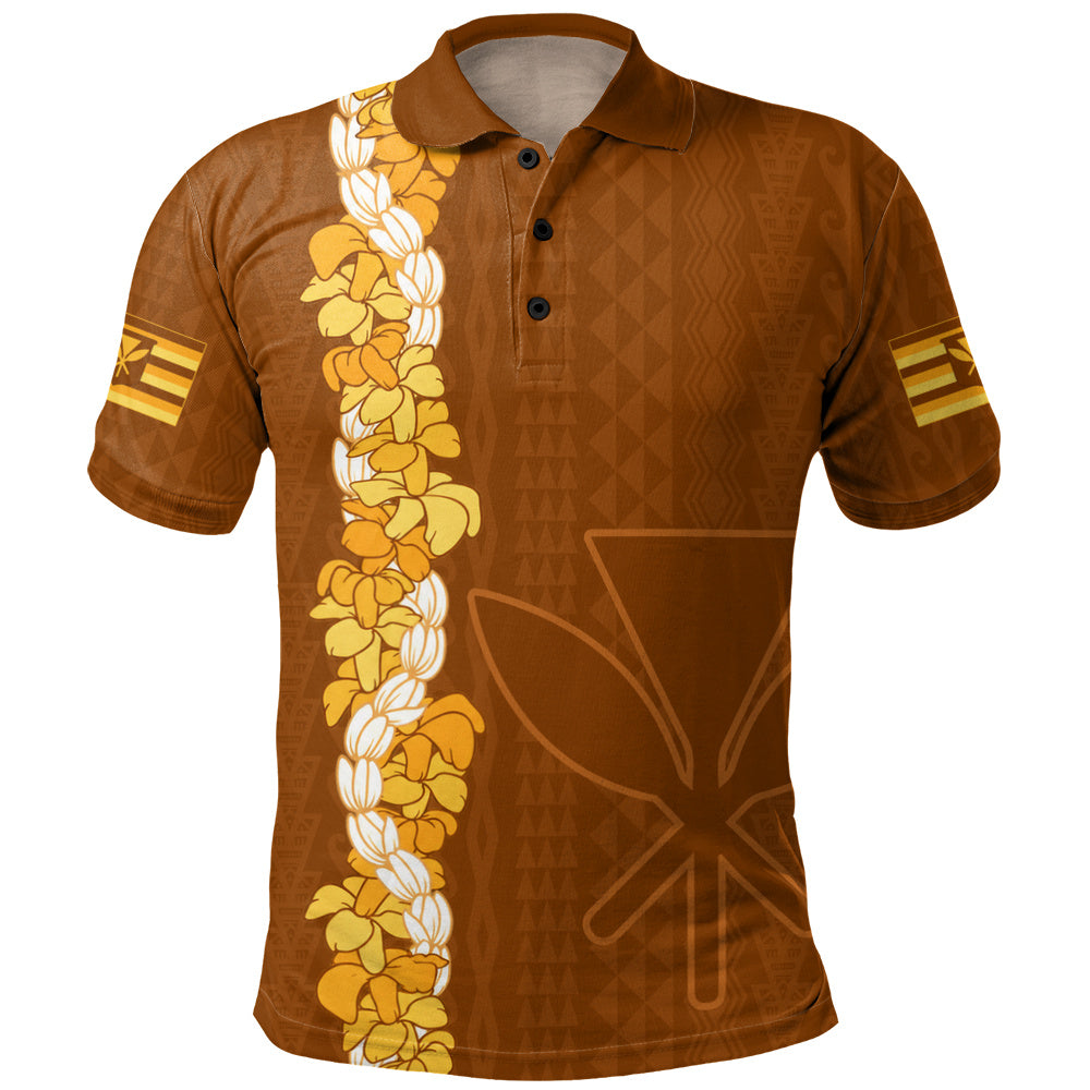 Hawaii Polo Shirt Flower Lei Kanaka Maoli Polynesia Island Style