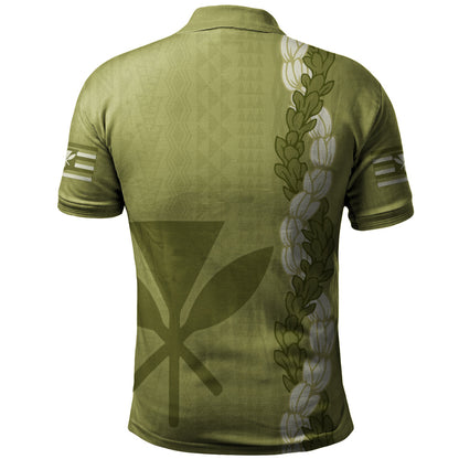 Hawaii Polo Shirt Flower Lei Kanaka Maoli Polynesia Island Style