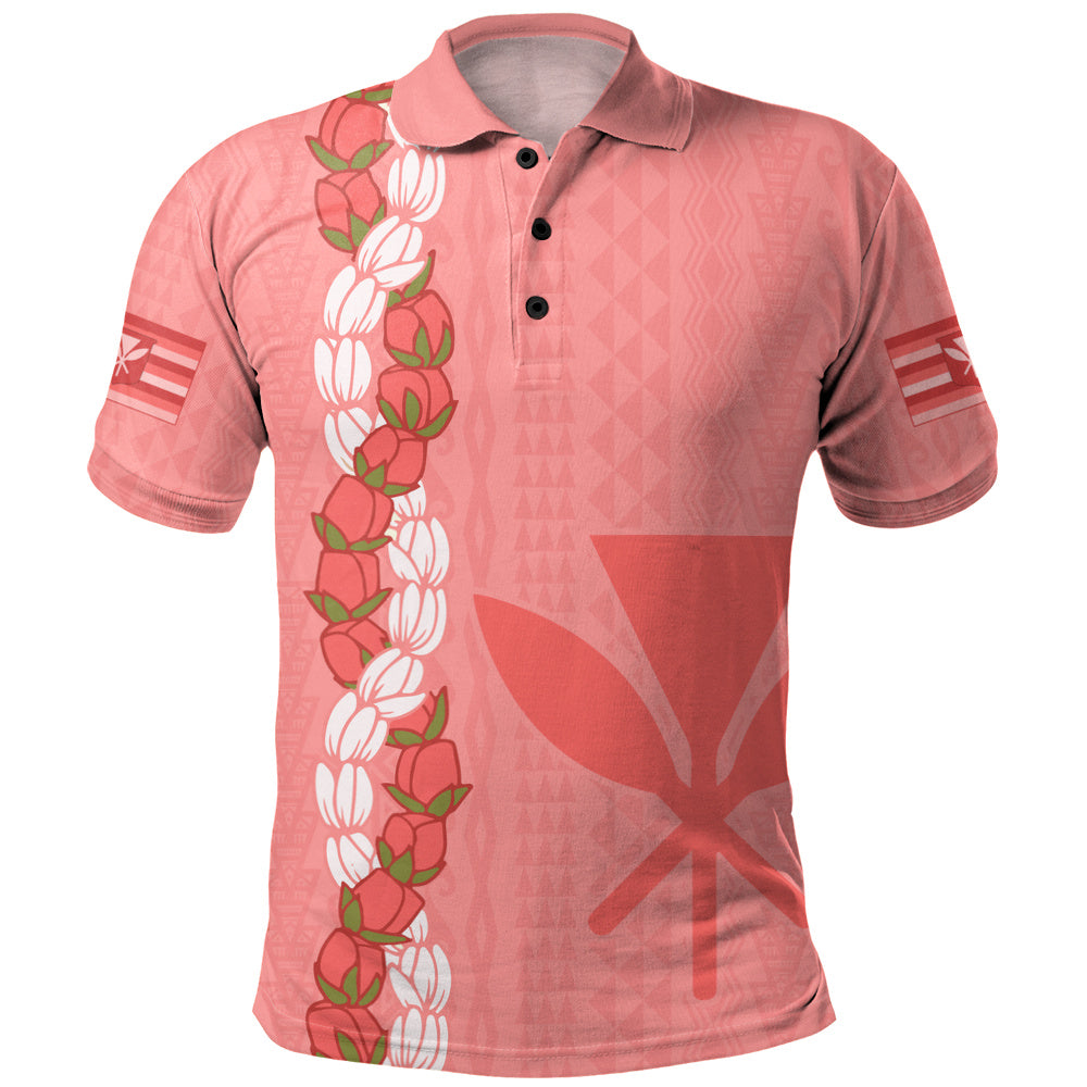 Hawaii Polo Shirt Flower Lei Kanaka Maoli Polynesia Island Style